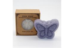 China Custom Soft Butterfly Shape Face Konjac Sponge For Makeup Remover supplier