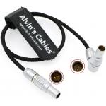 Flexible Power Cable For Teradek Bond SmallHD Monitor Rotatable Right Angle 2 Pin Male To 2pin Male Braided Wire 45cm for sale