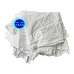 Soft and Gentle Touch Pure Cotton Pure White Cut Used Bed Sheets Rags for Industrial Cleaning for sale