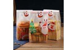 China Matte Transparent Plastic Christmas Stand Up Pouch Smell Proof Snack Packaging Bag supplier