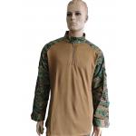 Military Style Camouflage High Neck Half Placket Training Top Breathable Training Camouflage Clothing for sale