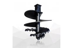China Slag Rock Drilling Conical Auger Bucket With Flat Teeth For Gravel Layer supplier