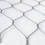 Polished Flexible Diamond Mesh Balustrade Cable Mesh Made Of SS316 Wire With 60mm Hole for sale