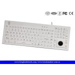 Function Keys Washable Silicone USB Keyboard Built - In Trackball for sale