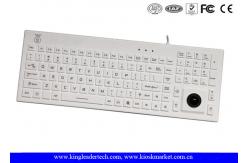 China Function Keys Washable Silicone USB Keyboard Built - In Trackball supplier