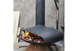 China rustproof Hotel Suspended Wood Burning Stove Rotating Hanging Fireplace 1000mm supplier