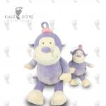 Whimsical Cartoon Stuffed Animals 56 X 37cm Purple Plush Monkey Toy for sale