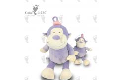 China Whimsical Cartoon Stuffed Animals 56 X 37cm Purple Plush Monkey Toy supplier