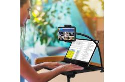 China 150cm Retractable Laptop / Projector Floor Tripod Stand With Phone Holder supplier