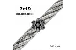 China Solid Strand Galvanized Steel Wire Rope 7X19 for Durable and Strong Applications supplier