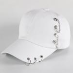 Adult Casual Sturdy Adjustable Embroidered Baseball Caps With Piercing Rings Adjustable Strap for sale