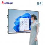 Qtenboard 2026 Hot Sale 86 Inch Smart Portable Electronic 75 Inch Interactive Touch Panel For Classroom Meeting Room for sale