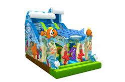 China Manta Ray High Slide Inflatable Undersea World Dry Slide Full Digital Printing supplier