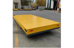 China Electric Flatbed Yellow Automatic Transfer Trolley / AGV Cart Transfer supplier