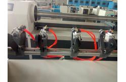 China Multi Knife Pneumatic 76mm Cardboard Tube Cutting Machine With Plc Control System supplier