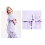 Split Hem Scrubs Medical Uniforms Back Straps With Drawstring Casual Trousers