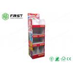 Custom Free Floor Standing Corrugated Cardboard Waterproof Display Rack Shelf Stand for sale