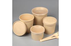 China Disposable Bamboo Paper Soup Cup 8oz 12oz 16oz 26oz 32oz With Lid supplier