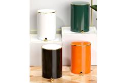 China Durable Foot Pedal Garbage Bins Round Kitchen Trash Dustbins supplier