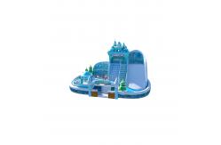 China Blue Ice Land Children Fun Park Inflatable Slide Bouncy supplier