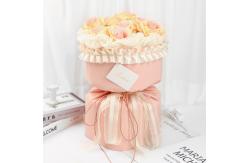 China 4.0cm*4.5m Wrinkled Edge Polyester Ribbon For Flower Packing supplier
