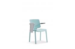 China Modern PP Stackable Training Room Chairs with Writing Tablet supplier