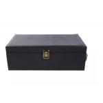 Rigid PU Leather Box CMYK Glass Wine Box packaging Varnish 1 2 pcs