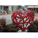 Contemporary Painted Stainless Steel Heart Garden Sculpture for sale