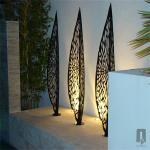 ISO9001 SGS Corten Steel Sculpture Garden Decoration Art Leaf Metal Tree for sale