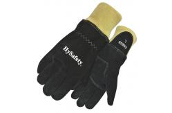 China Flame Retardant Structural Firefighting Gloves Cowsplit Shell Wristlet Cuff supplier