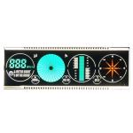 White Blue Backlight Monochrome LCD Screen VATN With Green Red Silk Printing for sale
