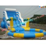 Waterproof Outdoor Inflatable Water Slides , Commercial Water Pool Slide for sale