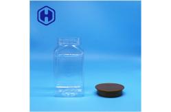 China Square Shaped Clear Plastic Peanut Butter Pepper Nuts Cookies Jars Screw Top Lid supplier