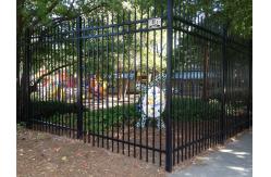 China Customized Euro Style Tubular Metal Fence Galvanized Privacy With Posts supplier