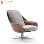 Leather Upholstered Modern Leisure Chair Home Restaurant Furniture for sale