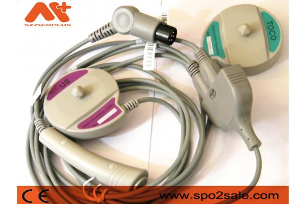 Goldway UT3000A 3 In 1 Fetal Transducer With Gray TPU Cable Round 6pin