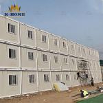 3 Floors Flat Pack Modular Green Container Camp Buildings for sale