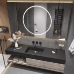 Plywood Bathroom Vanity Units , slate Countertop  Floating Vanity Cabinet