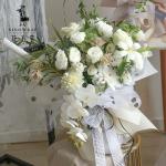 Polka Dot Pattern Eco-Friendly Nonwoven Florist Wrapping Paper Sheets 60cm*60cm