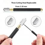 2mm Glass Cutting Tool with Oil Contain Handle Grip and 145mm Black Steel Handle for sale