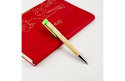 China Creative Promotional Bamboo Wood Pen 1.0mm Environmently Retractable Ballpoint Pen supplier