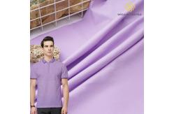 China Mercerized Polo Shirt Cotton Fabric Breathable Solid Gloss Knitted Material supplier