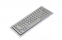 China 64 Keys Stainless Steel Backlit Usb Keyboard , Industrial Metal Keyboard With Trackball supplier
