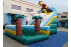China Surfboard Man Outdoor Inflatable Water Slide , Party Big Blow Up Water Slides supplier