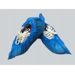 Blue Medical Plastic Products Disposable Shoe Cover PE Waterproof 15 Cm Antiskid for sale