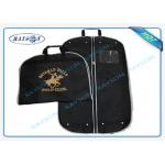 Black ECO Friendly Non Woven Fabric Bags With Zipper And Handle Garment Bag for sale