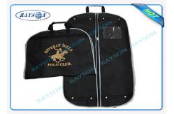 China Black ECO Friendly Non Woven Fabric Bags With Zipper And Handle Garment Bag supplier