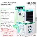 Green Coin-Operated LED Desktop Hardware Claw Arcade Machine
