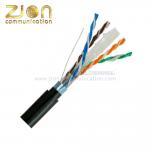 High Speed Outdoor Cat6A Lan CableTwisted Pair FUTP 6A 23AWG Waterproof for sale