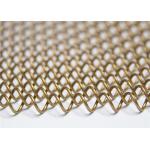 Gold Flexible Chain Link Metal 8x8mm Decorative Wire Mesh Curtains for sale